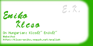 eniko klcso business card